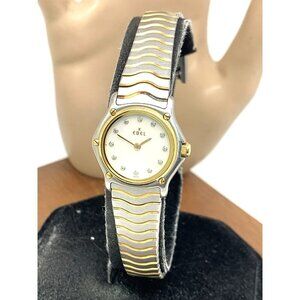 Ebel Women's Watch Swiss Quartz Diamond Mother of Pearl Dial Two Tone 18k Steel